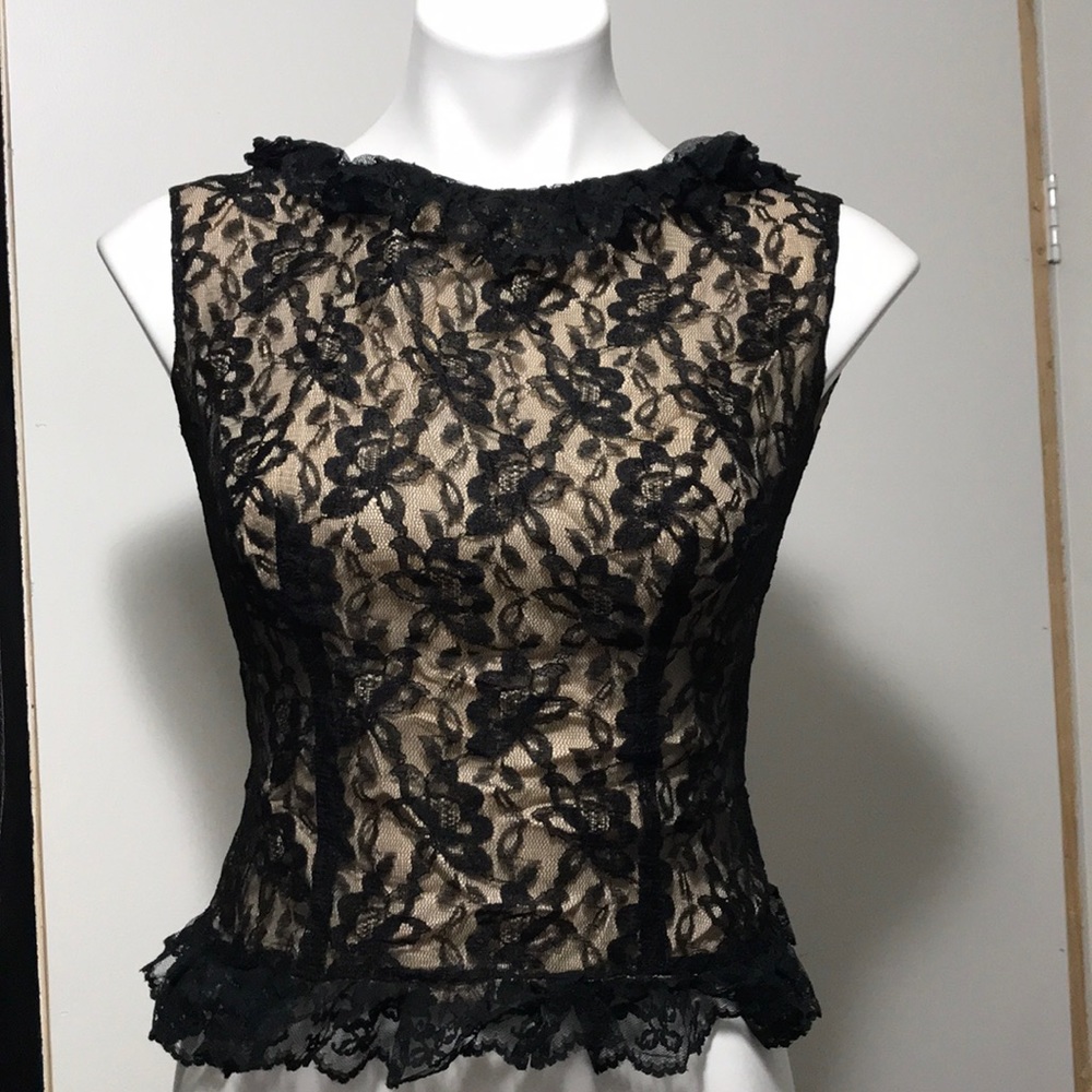 Sexy Black and Tan blouse!